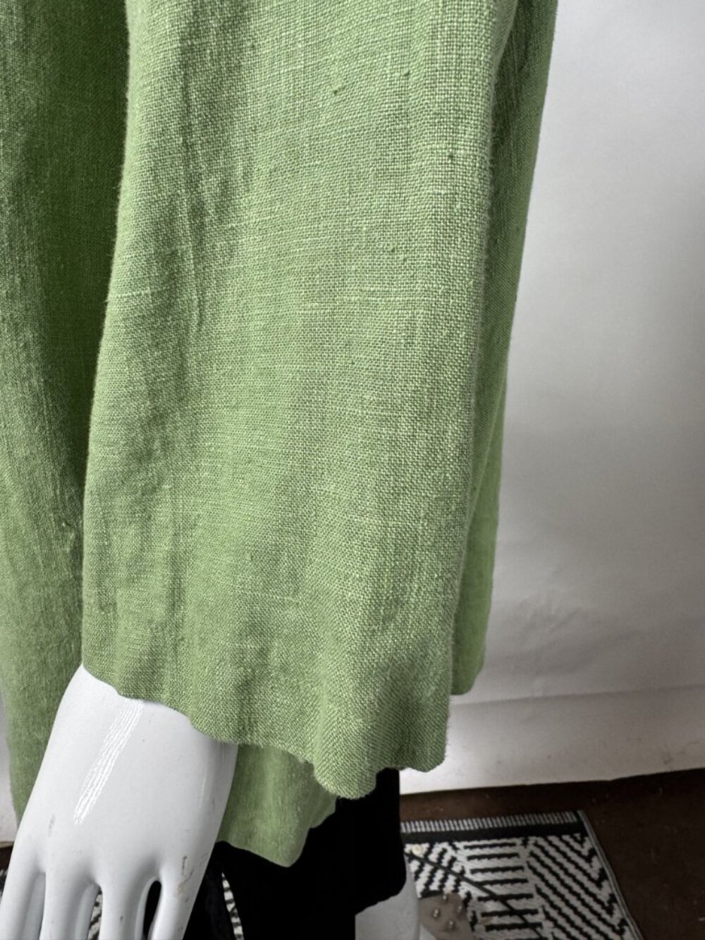 Harvé Benard Womens Plus Size 22W Green 100% Linen Button-Down Shirt Made In Ukr - Picture 13 of 16